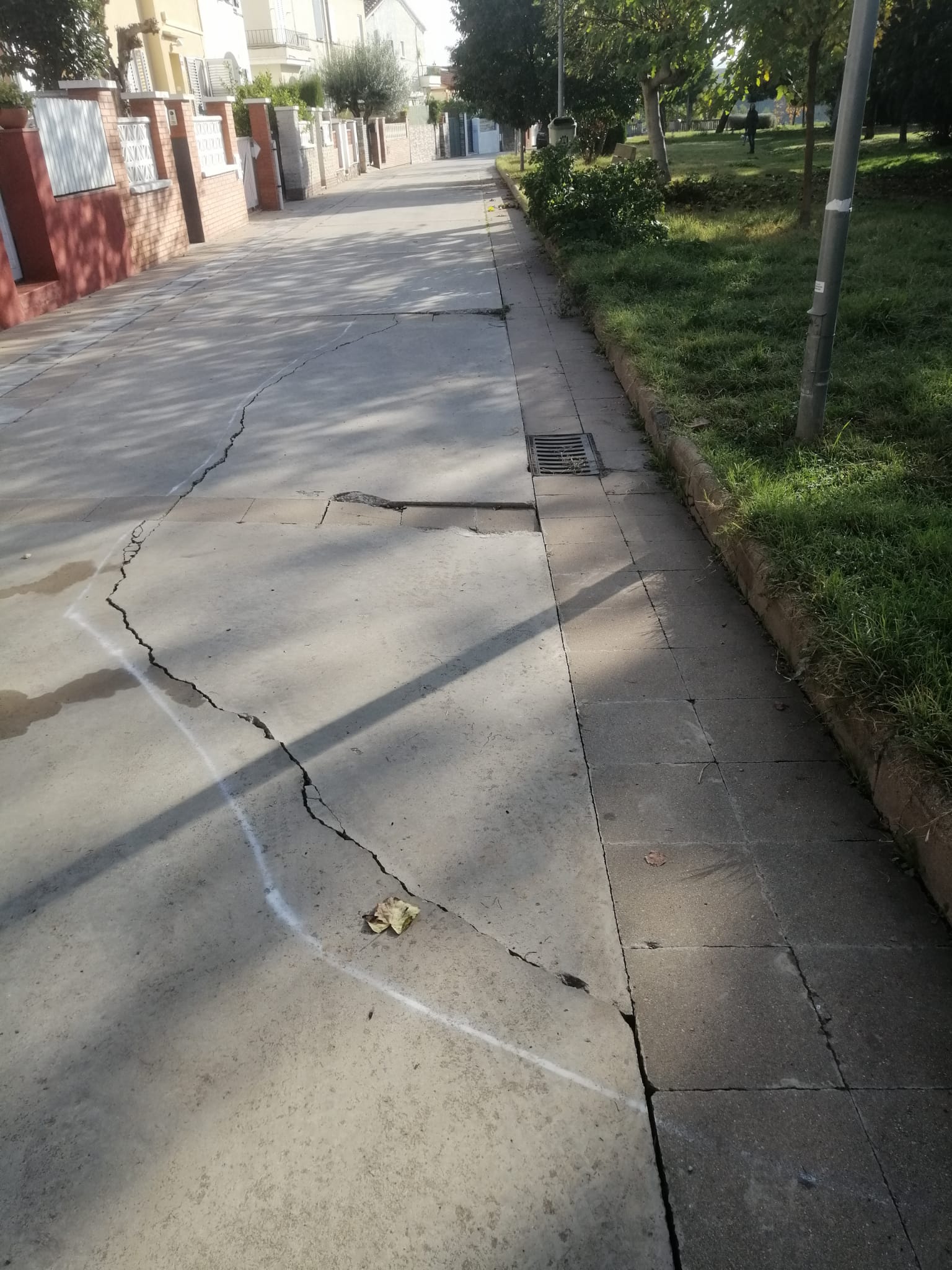 Enfonsament de terres al carrer Sao Paulo | Cedida