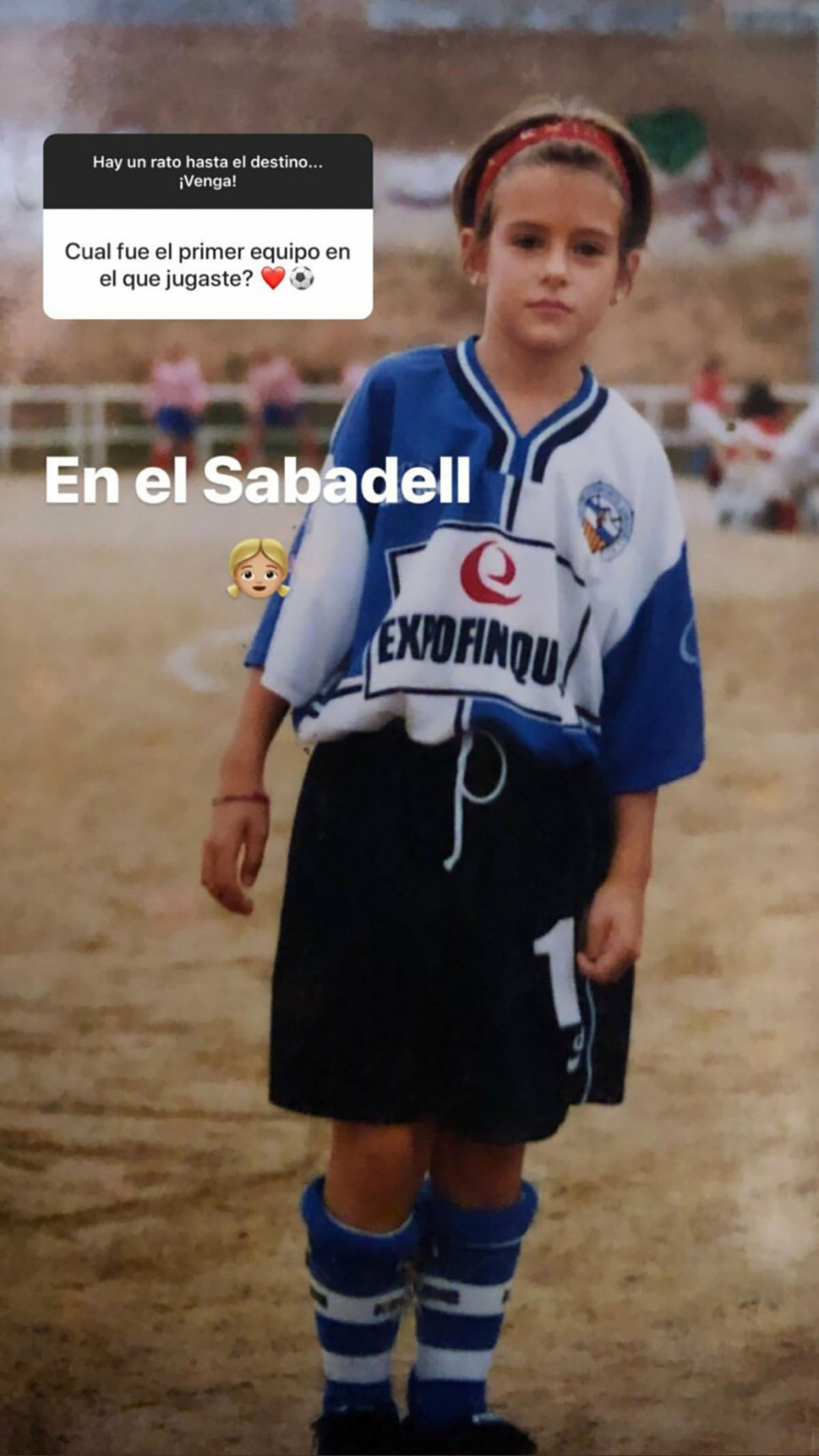 Publicació a Instagram d'Alexia Putellas recordant els seus inicis