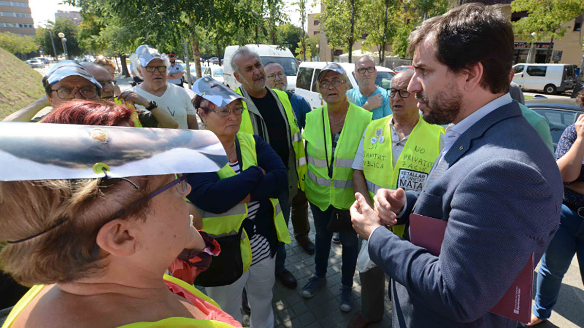 Els iaioflautes van rebre l'aleshores conseller de Salut, Toni Comín | Roger Benet