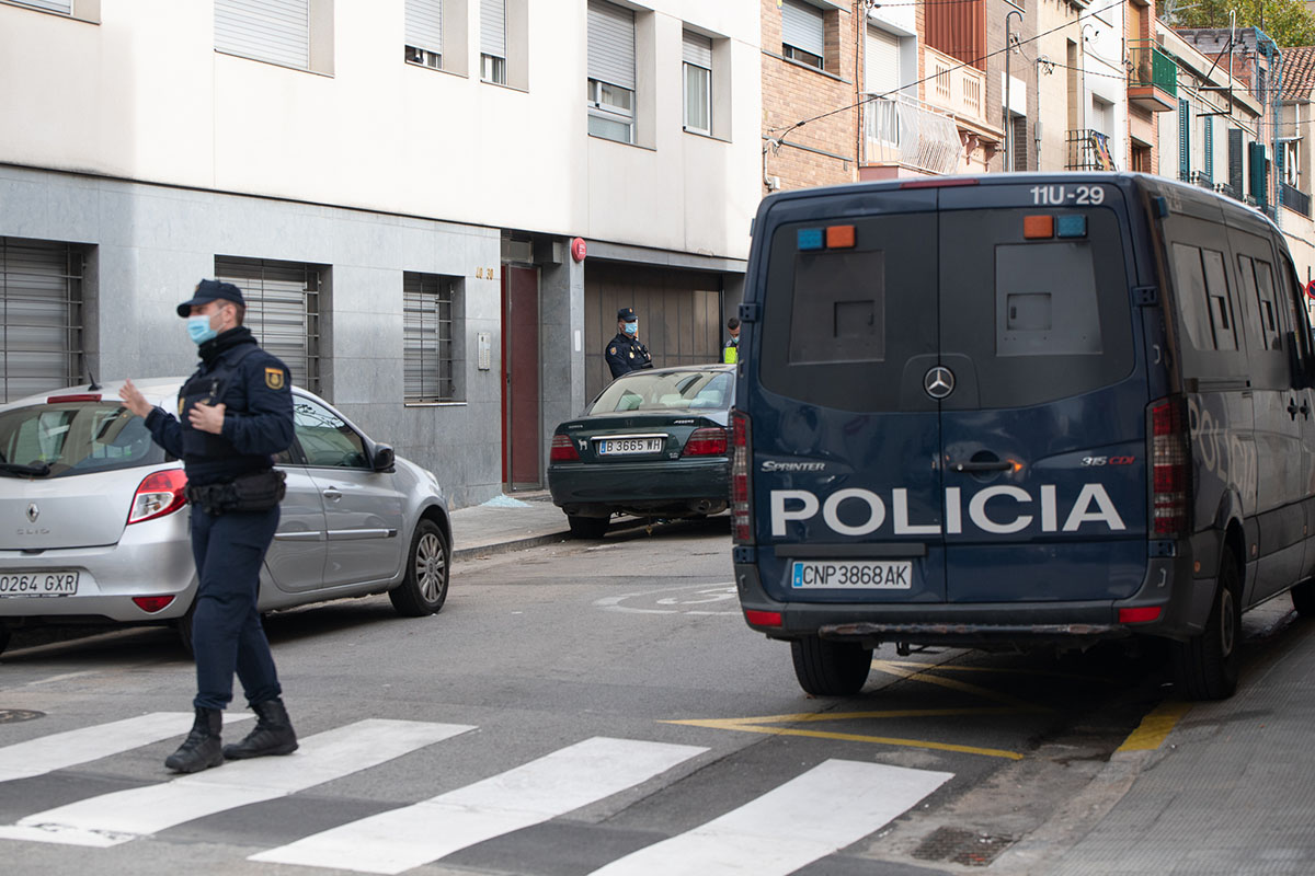 Policia Nacional al carrer Lepant