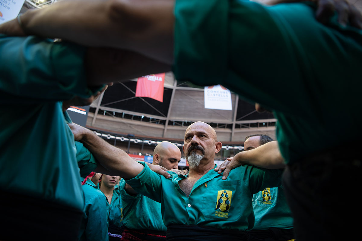 Els Castellers de Sabadell han mobilitzat fins a 400 persones per participar en el concurs | Roger Benet