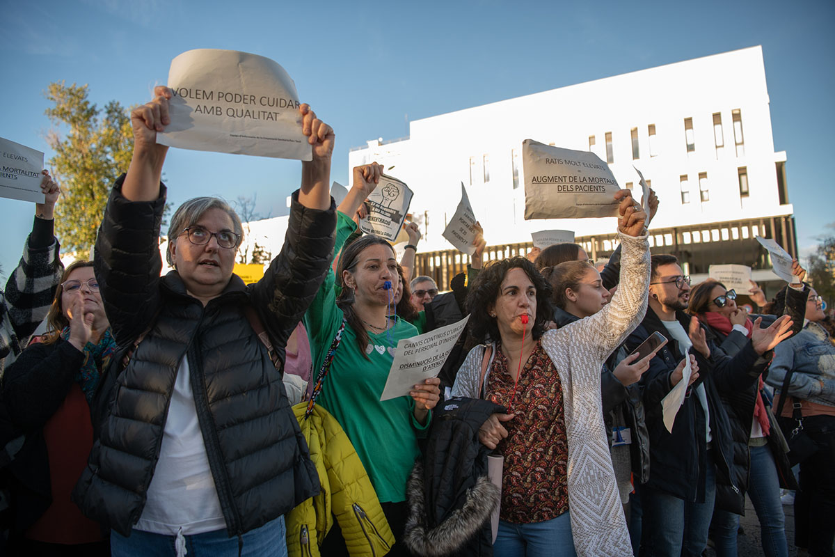 Les manifestants quan han tallat la Gran Via | Roger Benet