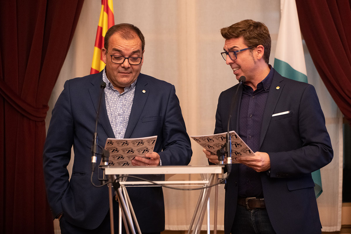 Miquel Rosselló i Quim Carné durant el seu parlament | Roger Benet