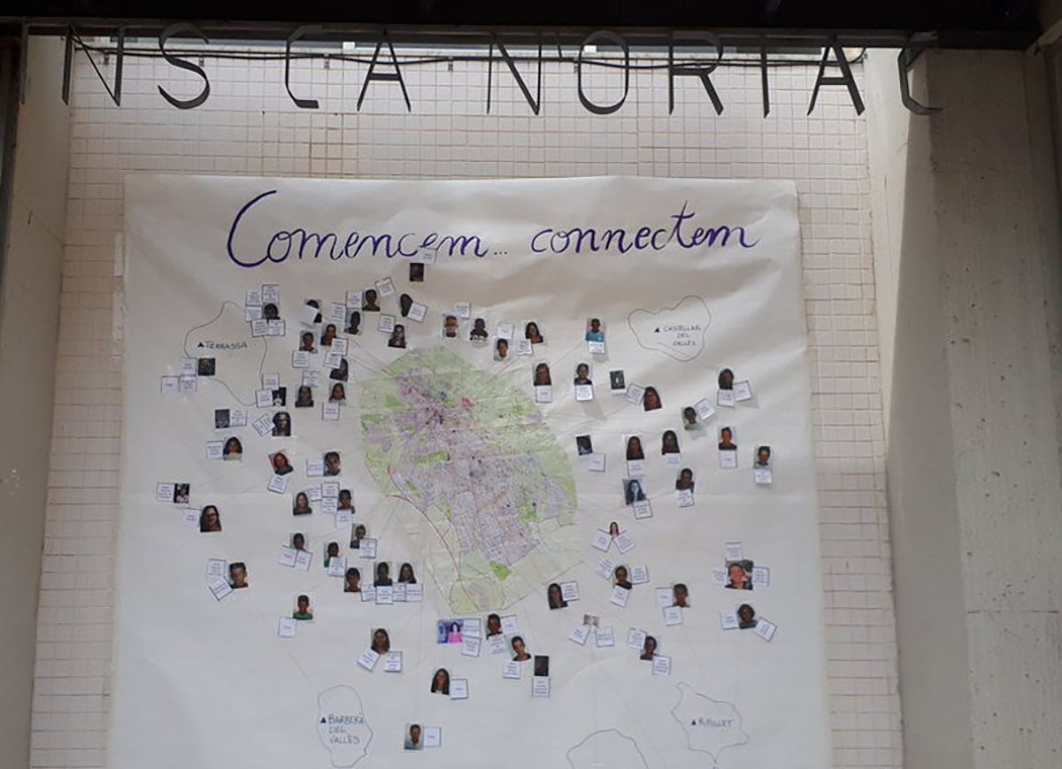 Cartell de l'origen dels alumnes de l'Institut Ca n'Oriac