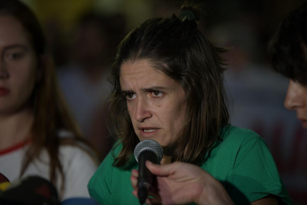 La portaveu dels familiars dels detinguts a la roda de premsa | Roger Benet