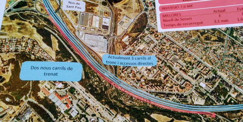 plànol de l'actuació prevista a la rotonda de Sant Pau de Riu-sec