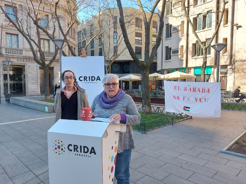 Nani Valero i Anna Lara en roda de premsa