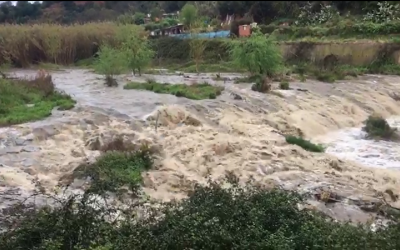 Riu Ripoll afectat per les pluges d'aquesta matinada