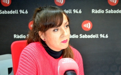 Verónica Martínez, als estudis de Ràdio Sabadell