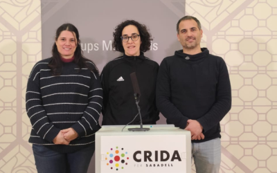 Aurora Murillo, Anna Lara i Oriol Rifer a la roda de premsa | Ràdio Sabadell