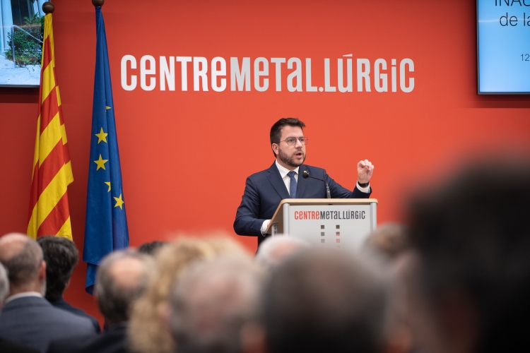 Pere Aragonès a la inauguració de la seu