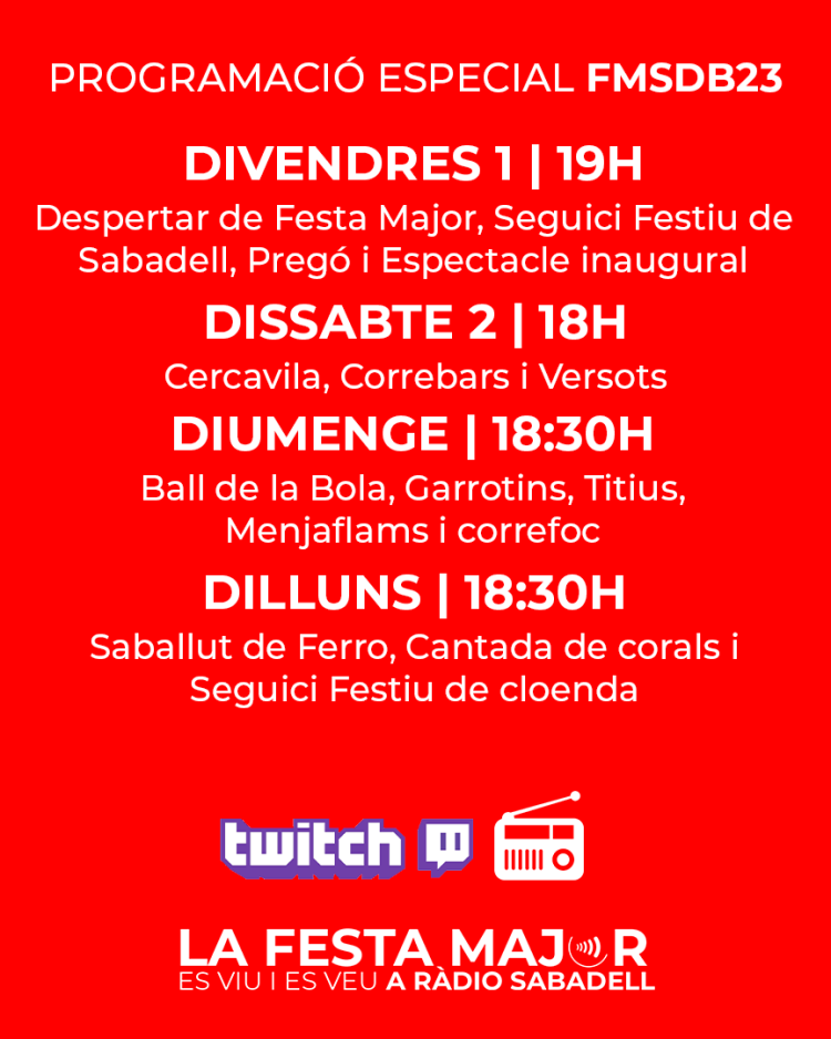 Programació Ràdio Sabadell