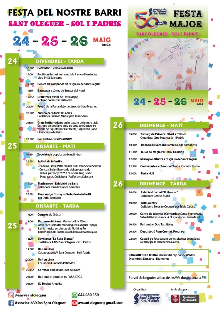 El programa de la Festa Major de Sol i Padris