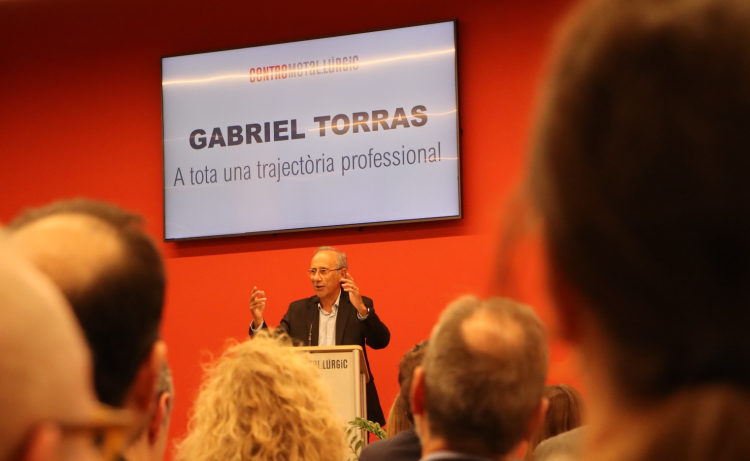 Gabriel Torras, en el seu discurs