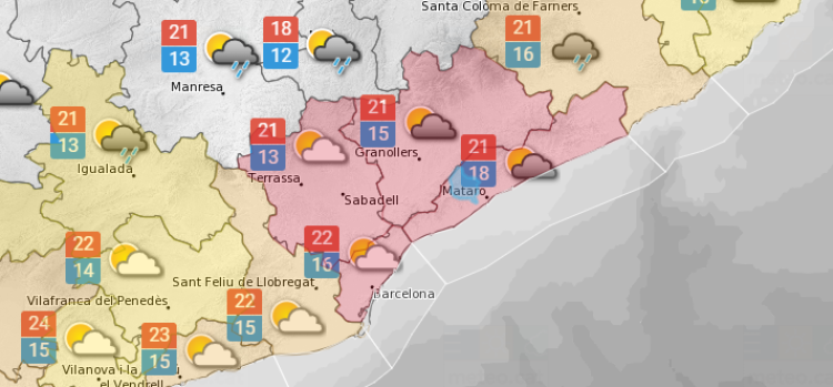 El temps previst per aquesta tarda a Sabadell | Meteocat