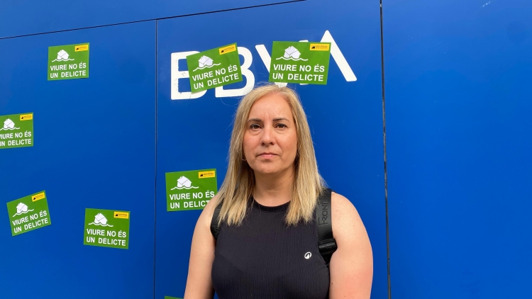Laura Altimira davant del BBVA